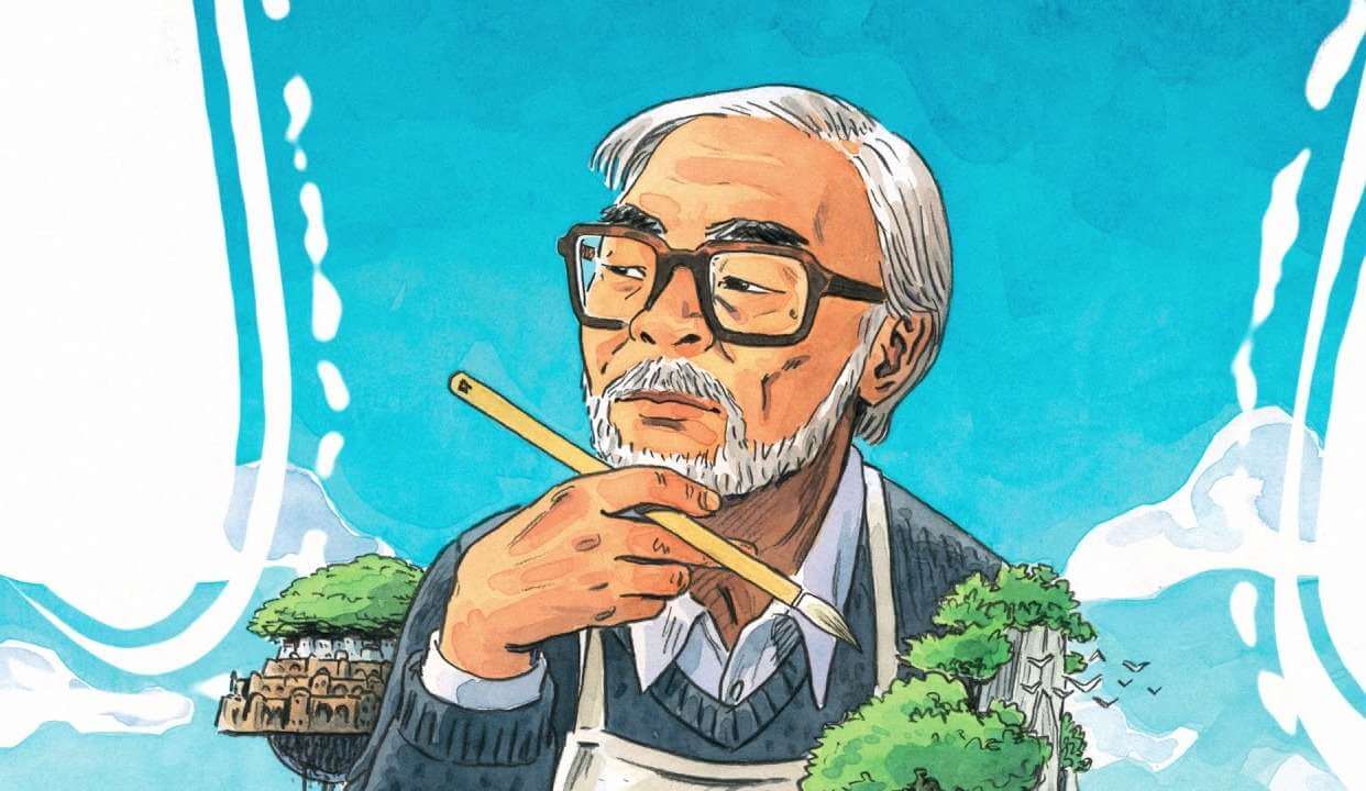 Изображение Хаяо Миядзаки из книги L'œuvre de Hayao Miyazaki